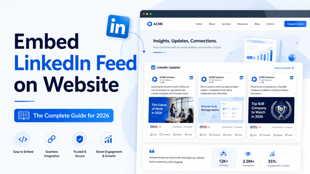 embed linkedin feed on website