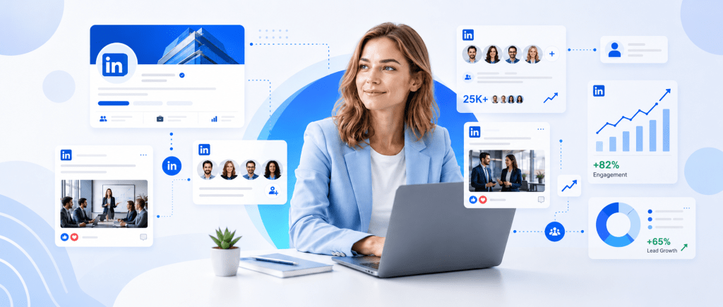 business grow online using linkedin