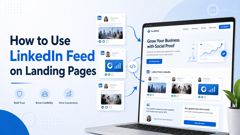 linkedin feed on landing pages