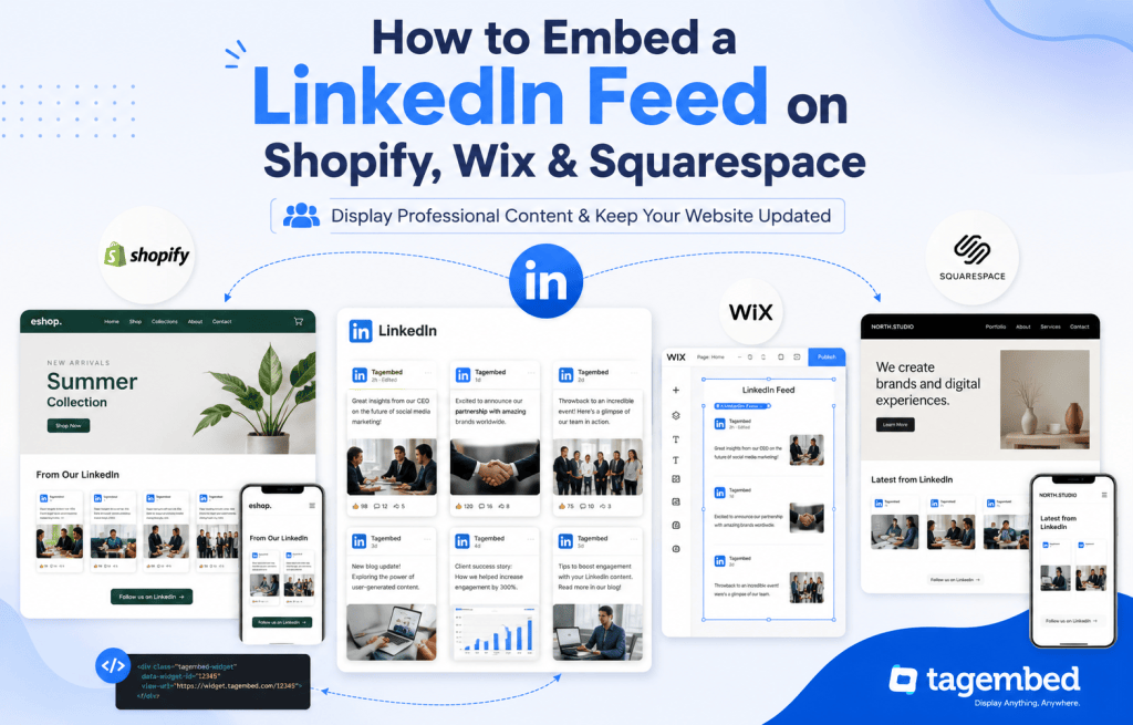 Embed a LinkedIn Feed on Shopify, Wix, and Squarespace